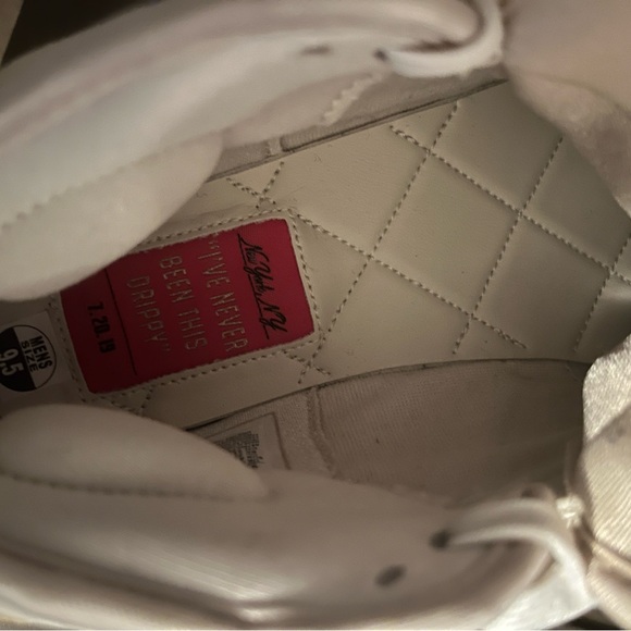 Stylish Beige and Red High-Top Sneakers main image 5